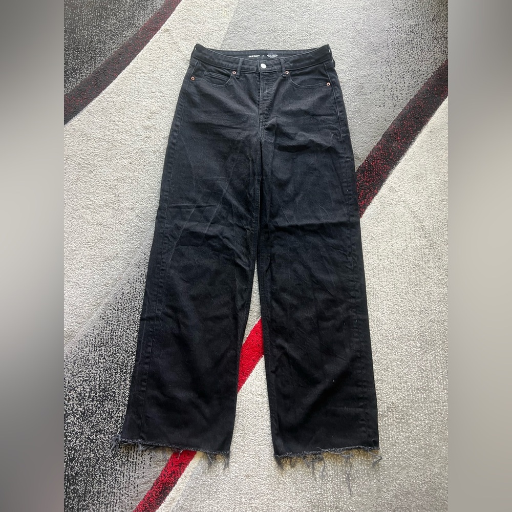 Old Navy Black Sky Hi Wide Leg Jeans